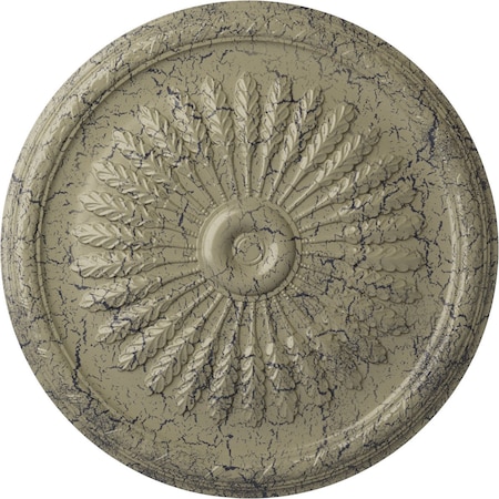 Ekena Millwork Juniper Ceiling Medallion (Fits Canopies up to 7"), 36"OD x 1 1/2"P, Castle Stone Crackle CM36JUCSC